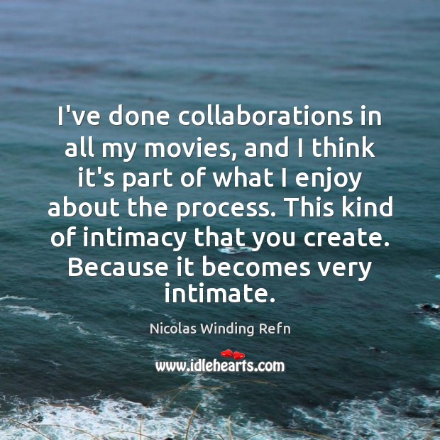 I’ve done collaborations in all my movies, and I think it’s part Nicolas Winding Refn Picture Quote
