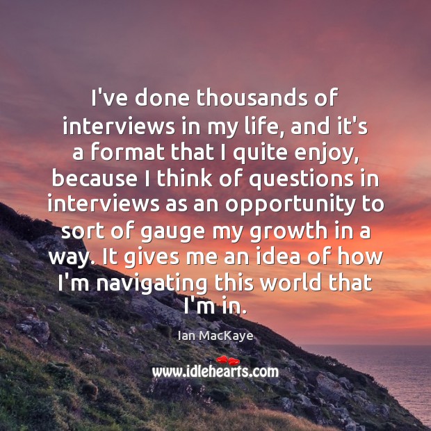 I’ve done thousands of interviews in my life, and it’s a format Image