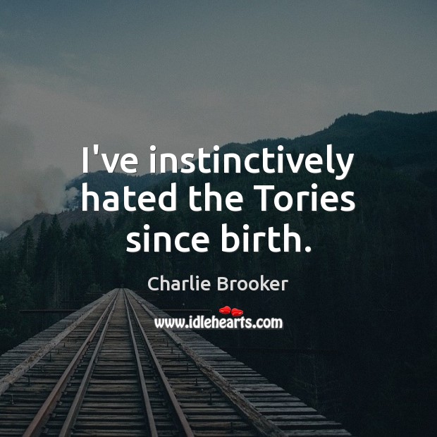 I’ve instinctively hated the Tories since birth. Image
