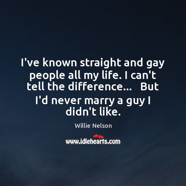 I’ve known straight and gay people all my life. I can’t tell Image