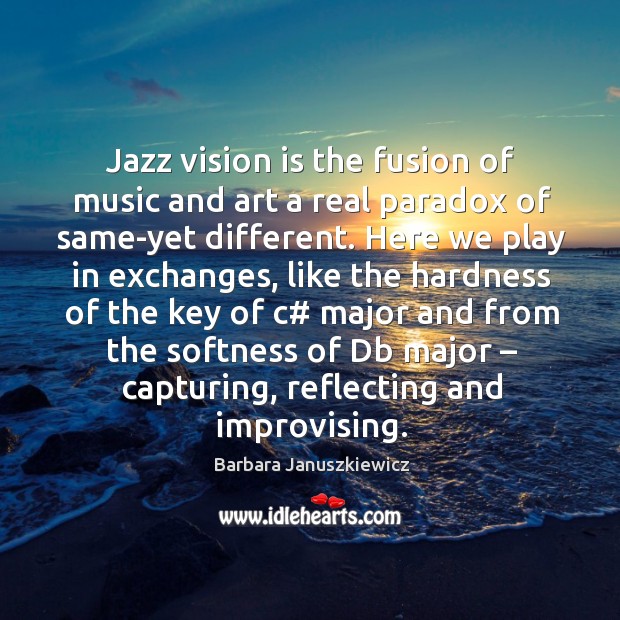 Jazz vision is the fusion of music and art a real paradox of same-yet different. Image