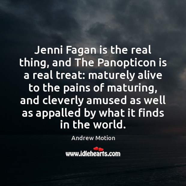 Jenni Fagan is the real thing, and The Panopticon is a real Image