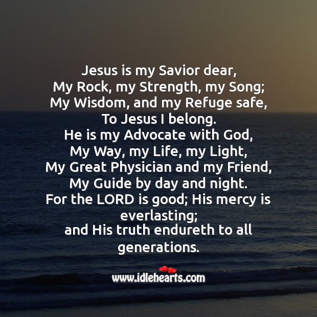 Jesus is my saviour Wisdom Quotes Image