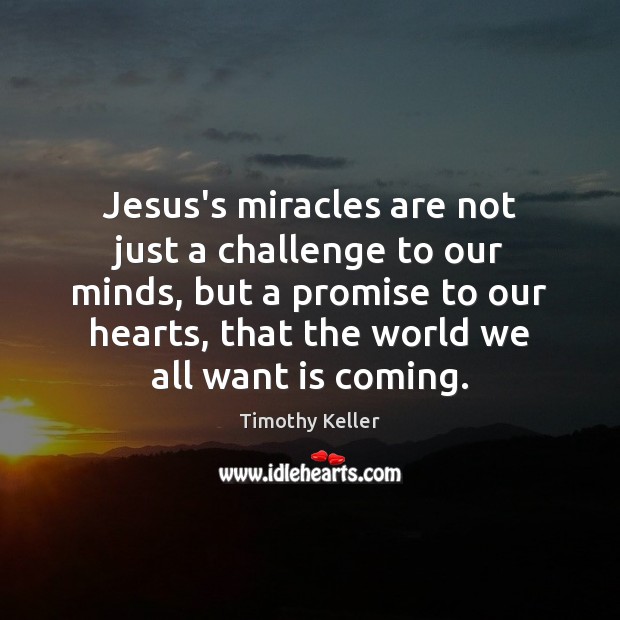 Jesus’s miracles are not just a challenge to our minds, but a Image
