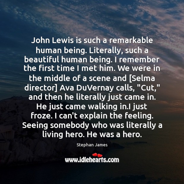 John Lewis is such a remarkable human being. Literally, such a beautiful Image