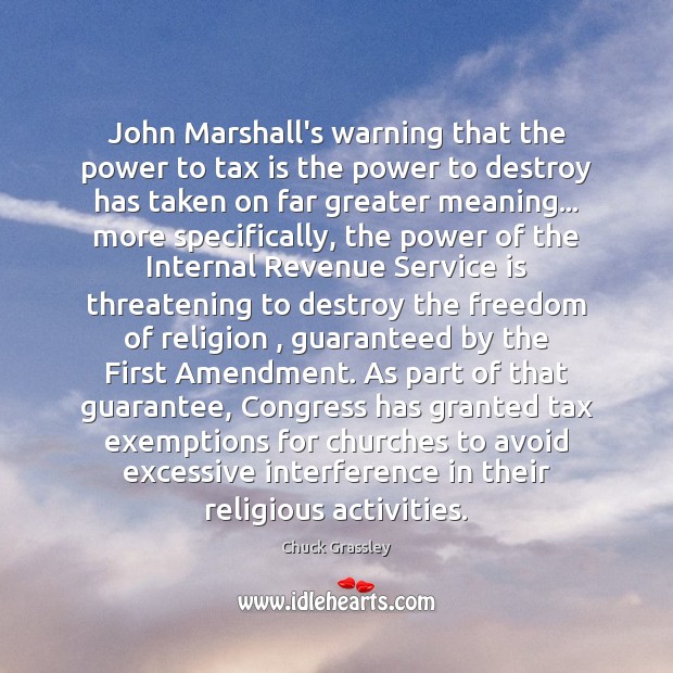 John Marshall’s warning that the power to tax is the power to Image