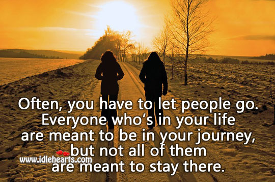 Often, we have to let people go. Image