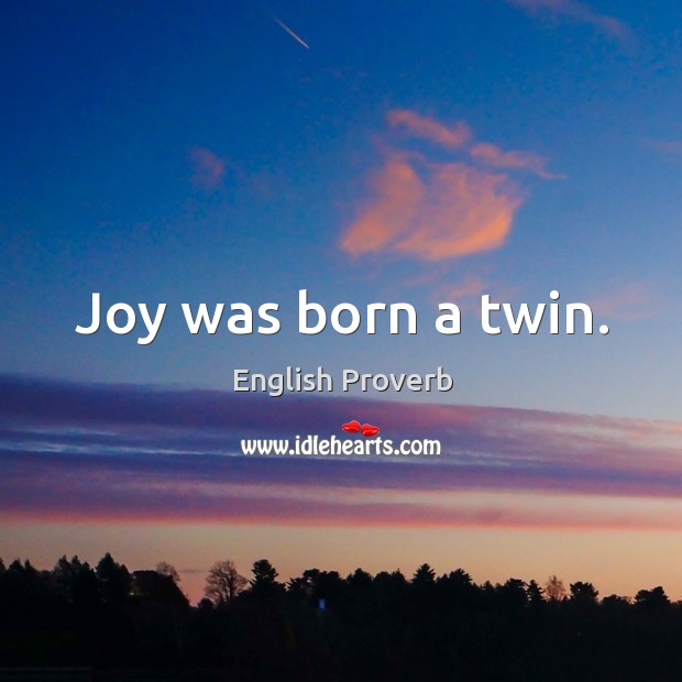 Joy was born a twin. Image