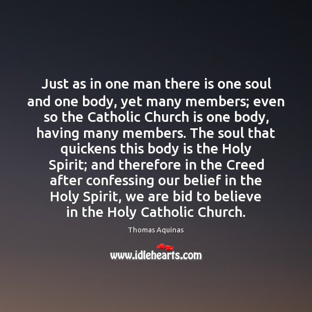 Just as in one man there is one soul and one body, Image