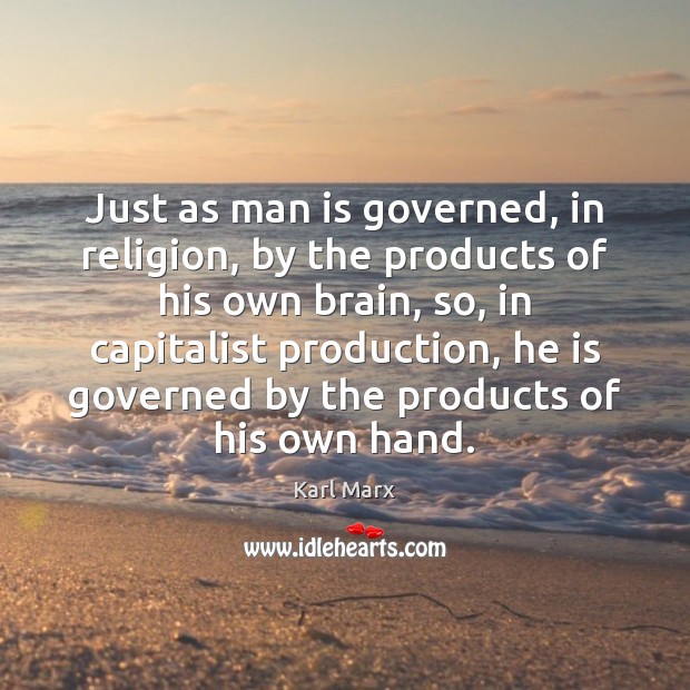 Just as man is governed, in religion, by the products of his Image
