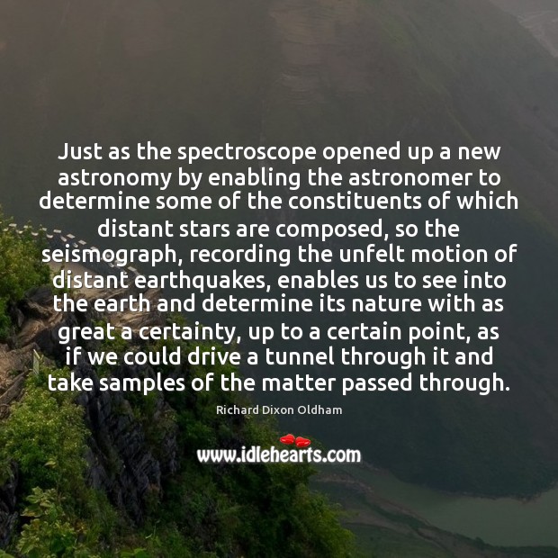 Just as the spectroscope opened up a new astronomy by enabling the Image