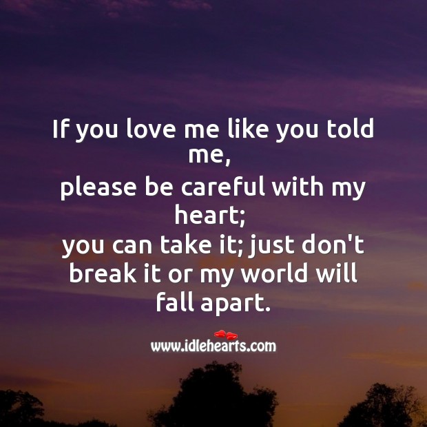 Just don’t break my heart Hurt Messages Image