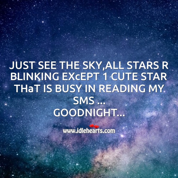 Just see the sky Good Night Messages Image
