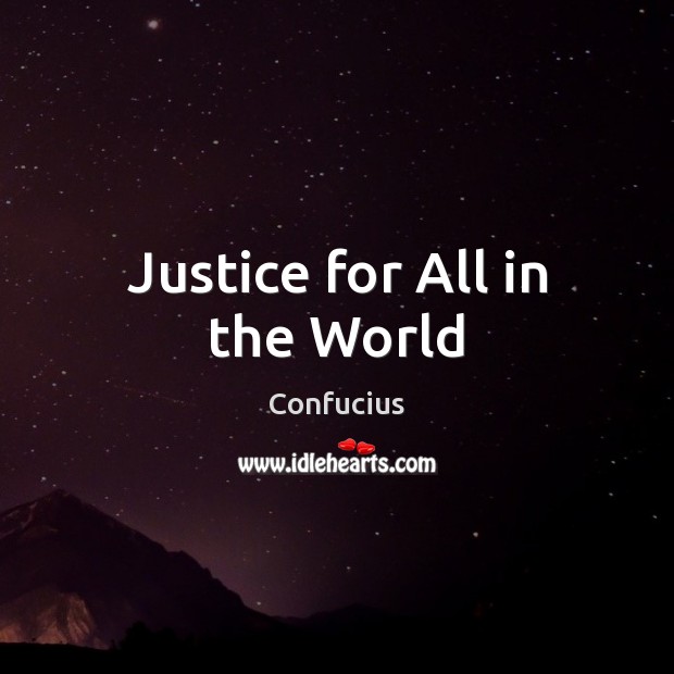 Justice for All in the World Image