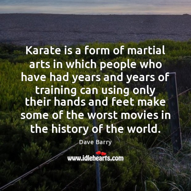 Karate is a form of martial arts in which people who have Image