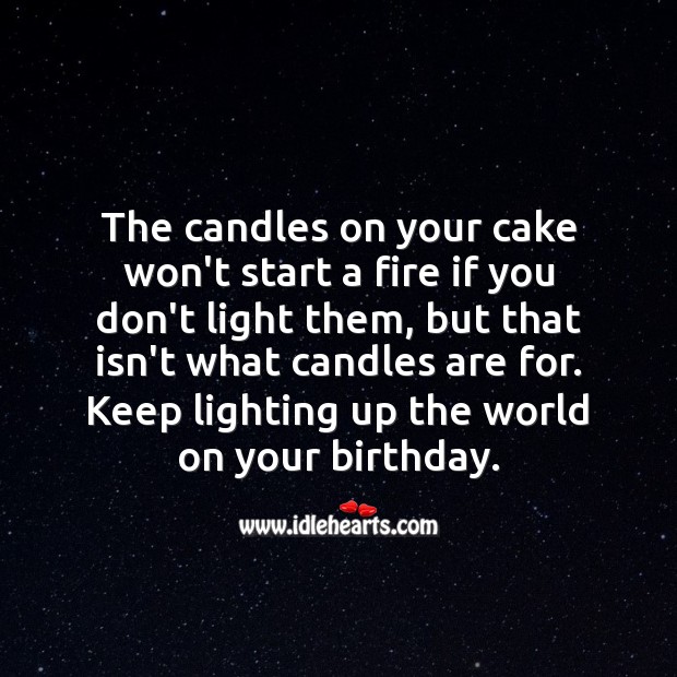 Keep lighting up the world on your birthday. Image