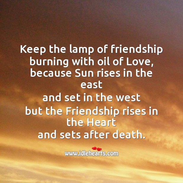 Keep the lamp of friendship Image