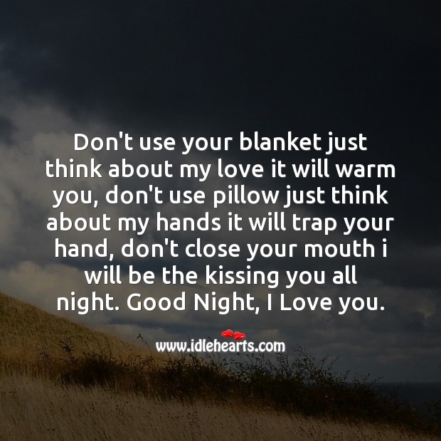 Kissing you all night Love Messages Image