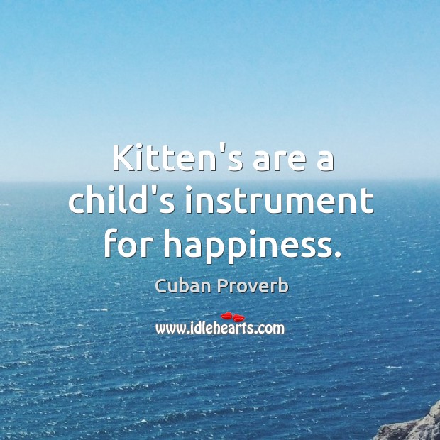 Kitten’s are a child’s instrument for happiness. Image