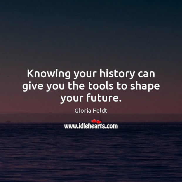 Knowing your history can give you the tools to shape your future. Gloria Feldt Picture Quote