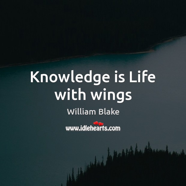 Knowledge is Life with wings Knowledge Quotes Image