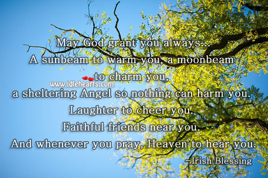 A wish for you…may God Irish Blessing Picture Quote
