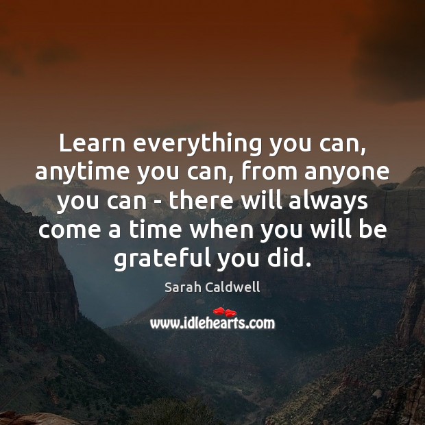 Learn everything you can, anytime you can, from anyone you can – Image