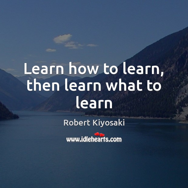 Learn how to learn, then learn what to learn Image