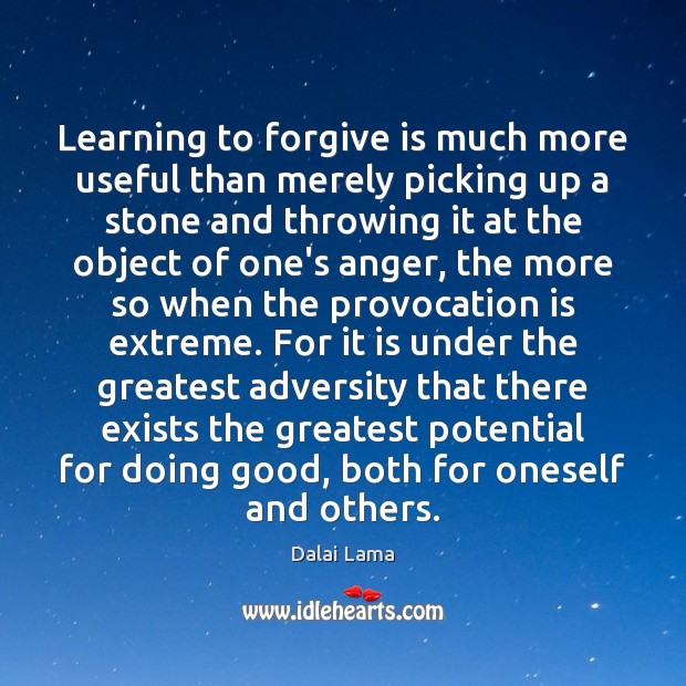 Learning to forgive is much more useful than merely picking up a Image