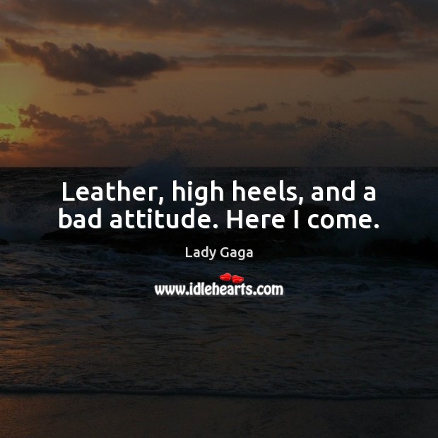Leather, high heels, and a bad attitude. Here I come. Image