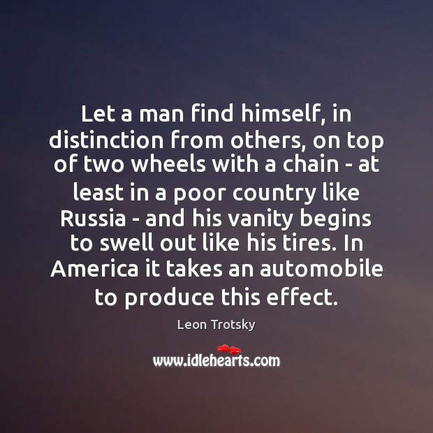 Let a man find himself, in distinction from others, on top of Image
