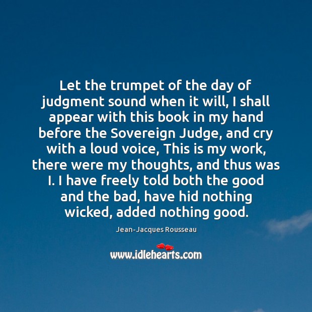 Let the trumpet of the day of judgment sound when it will, Image