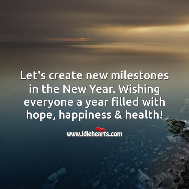 Let’s create new milestones in the New Year. New Year Quotes Image
