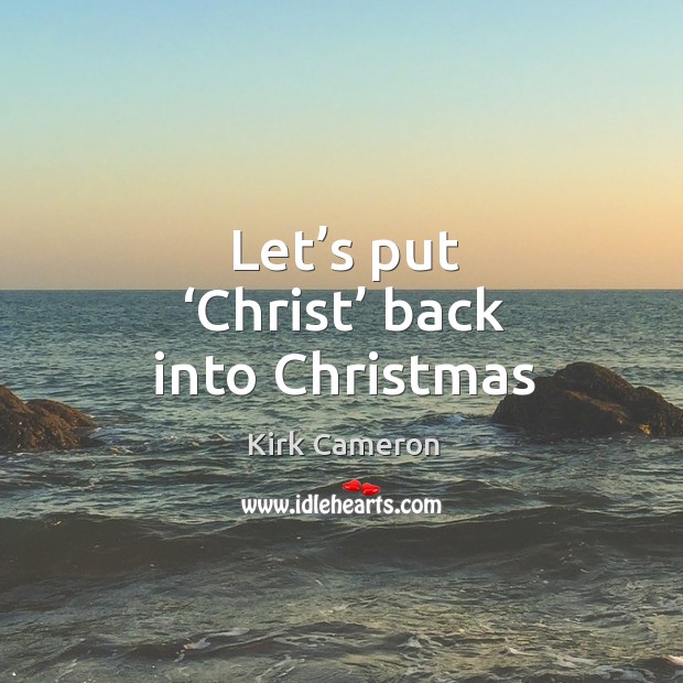 Let’s put ‘Christ’ back into Christmas Image