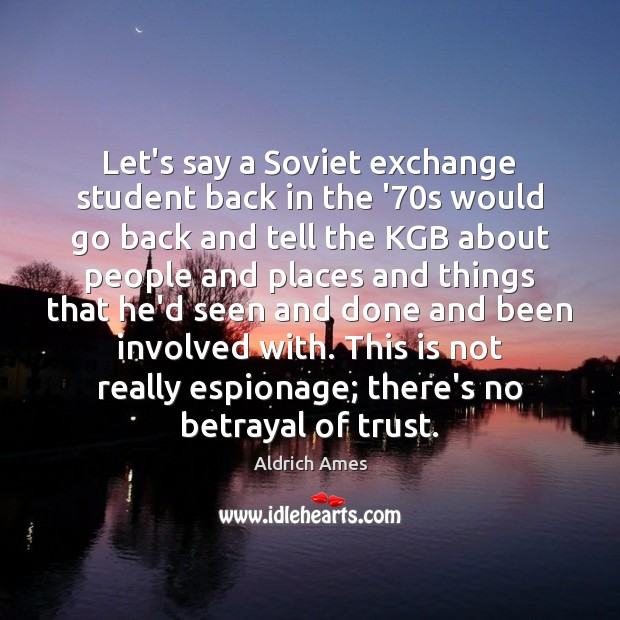 Let’s say a Soviet exchange student back in the ’70s would Image