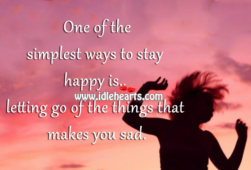 One of the simplest ways to stay happy is… Image