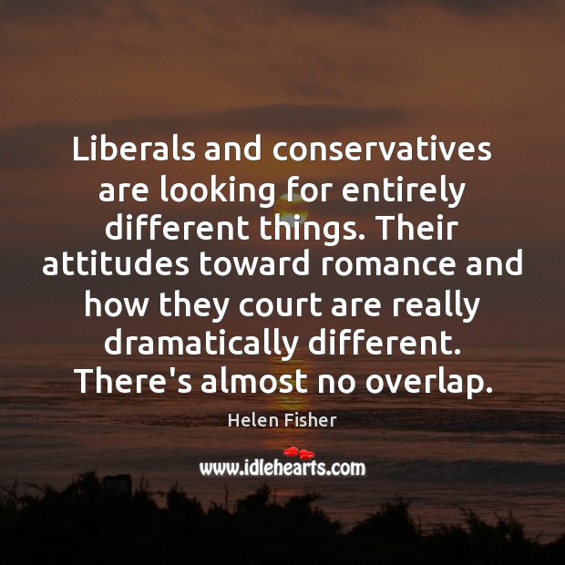 Liberals and conservatives are looking for entirely different things. Their attitudes toward Image
