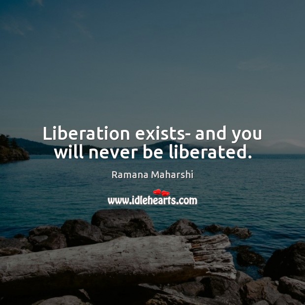 Liberation exists- and you will never be liberated. Image