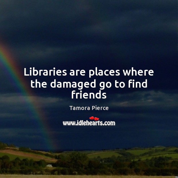 Libraries are places where the damaged go to find friends Image