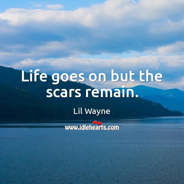 Life goes on but the scars remain. Image