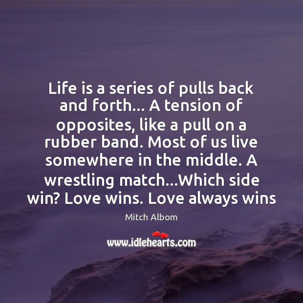 Life is a series of pulls back and forth… A tension of Image