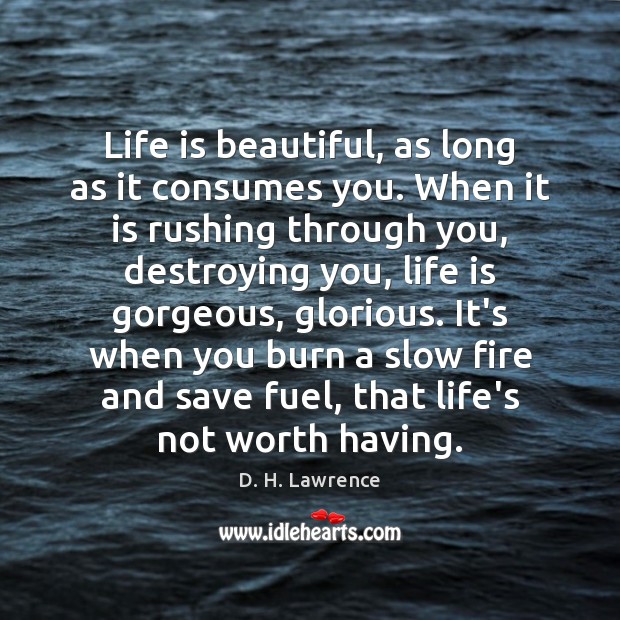 Life is beautiful, as long as it consumes you. When it is Life is Beautiful Quotes Image