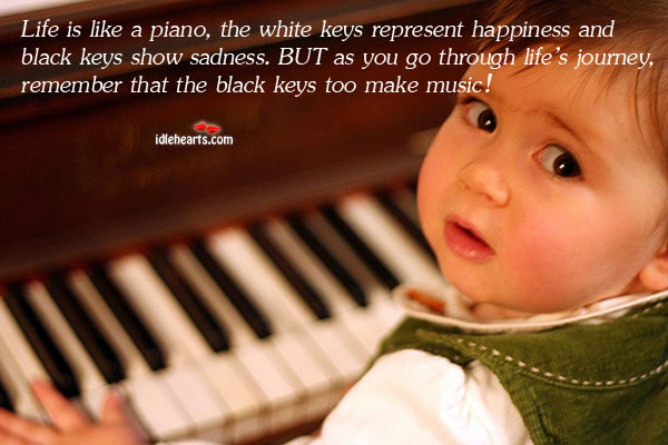 Life is like a piano. Life Quotes Image