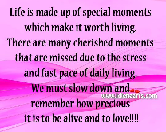 Life is made up of special moments Image
