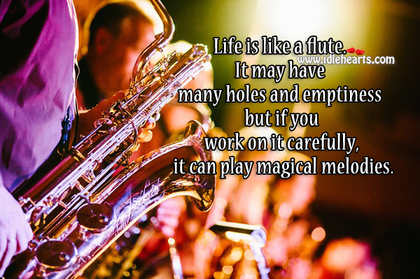 Life is like a flute Life Quotes Image