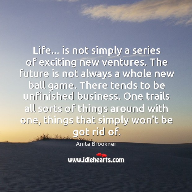 Life… is not simply a series of exciting new ventures. The future Anita Brookner Picture Quote