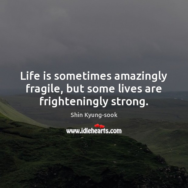 Life is sometimes amazingly fragile, but some lives are frighteningly strong. 