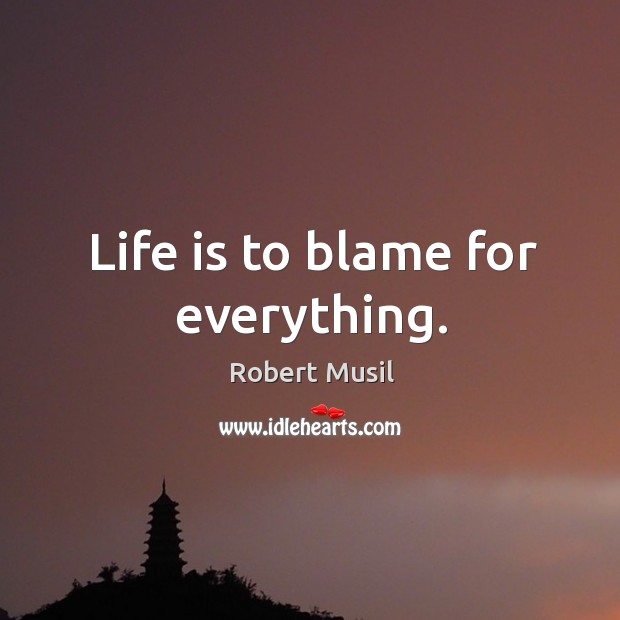 Life is to blame for everything. Image