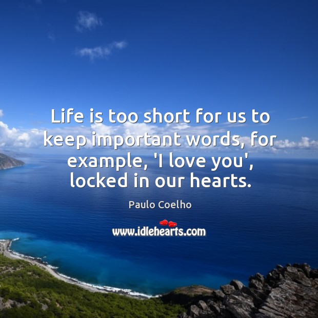 Life is too short for us to keep important words, for example, Life is Too Short Quotes Image