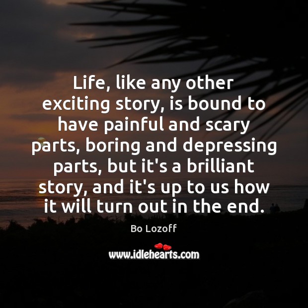 Life, like any other exciting story, is bound to have painful and Bo Lozoff Picture Quote